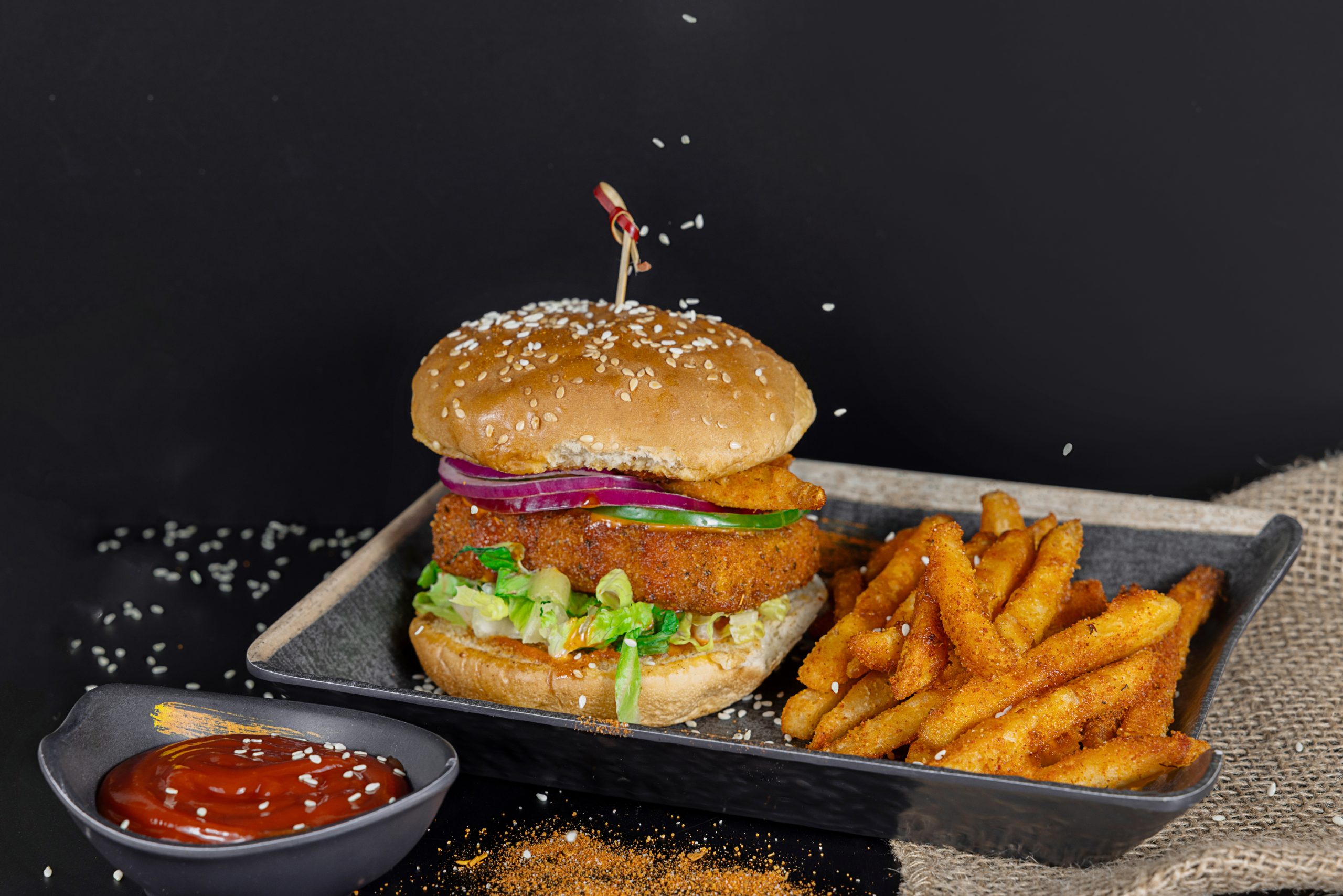 Peri Peri Paneer Burger